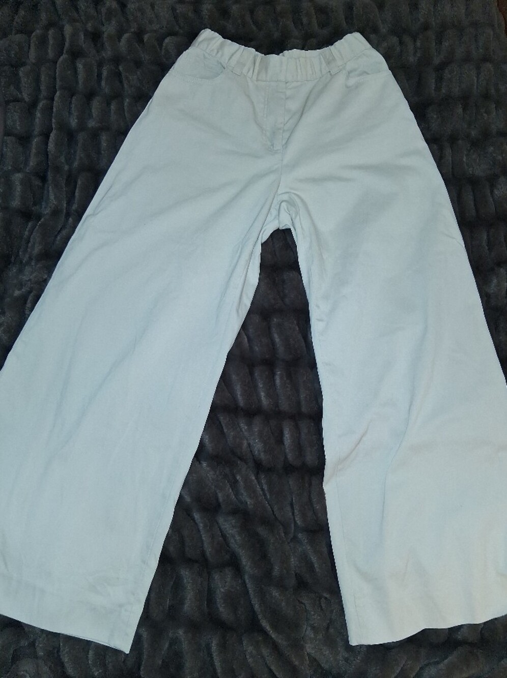 COS Cream Womens High Waist Wide-Leg Pants